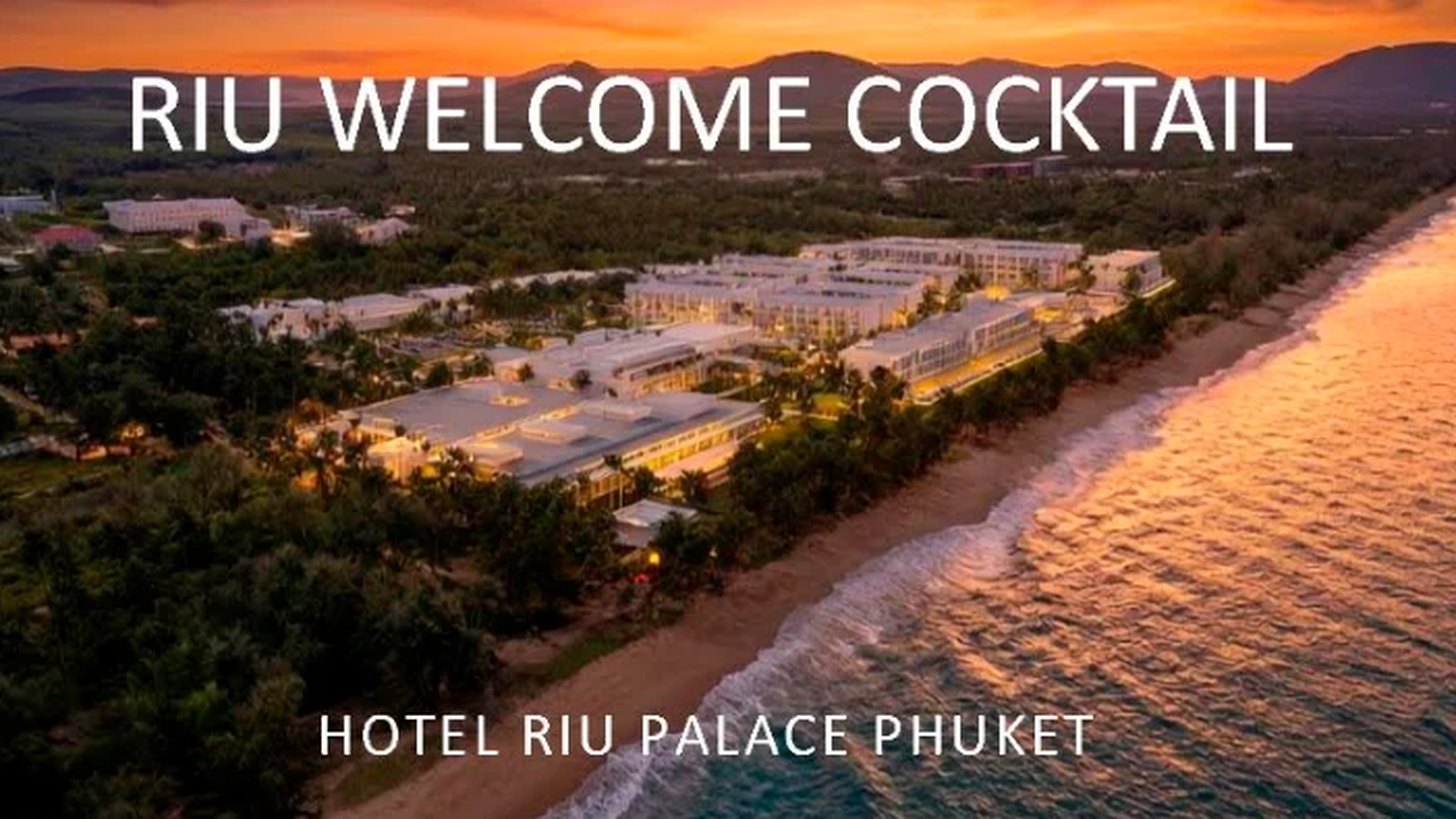 Hotel Riu Palace Phuketを紹介するRIUウェルカムカクテルの招待状